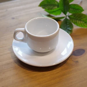 Taza de te con plato 200 cc - Blanco